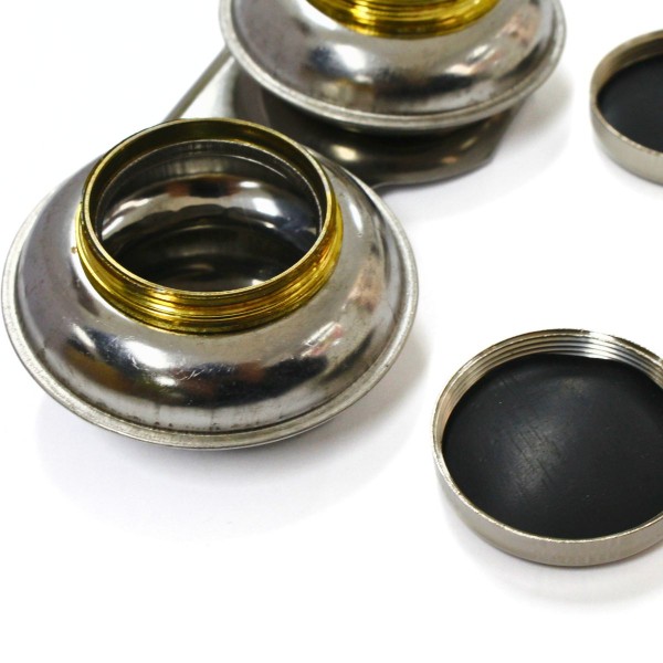 Encontraproduto.com.br - Gode Duplo Metal com Tampa Sft110