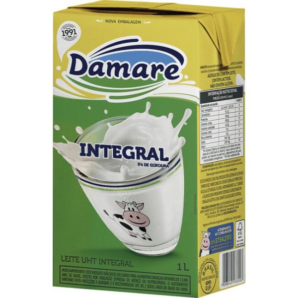 Leite Uht Damare Integral Caixa 1l