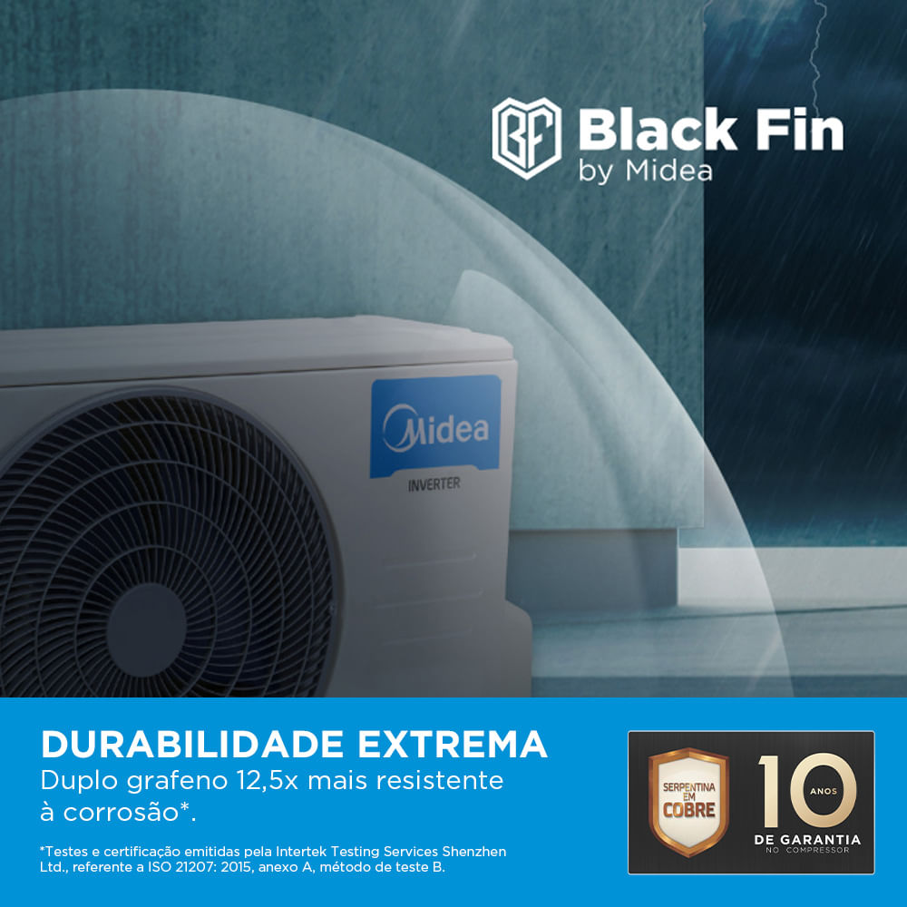 Encontraproduto.com.br - Ar Condicionado Split Hi Wall Inverter Midea Xtreme Save AI Connect 12000 BTU/h Frio 38AGVCJ12M5 – 220 Volts