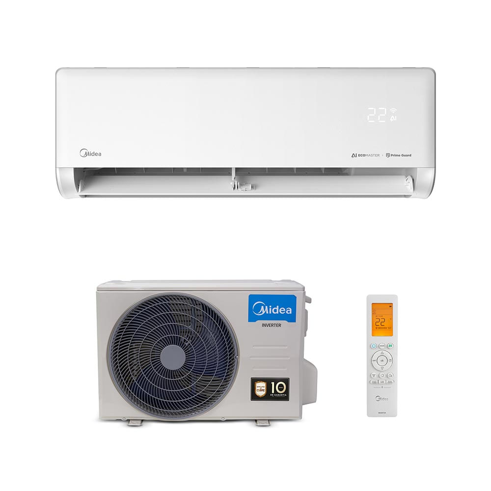 Ar Condicionado Split Hi Wall Inverter Midea AI Ecomaster 18.000 Btus Frio 220v R-32