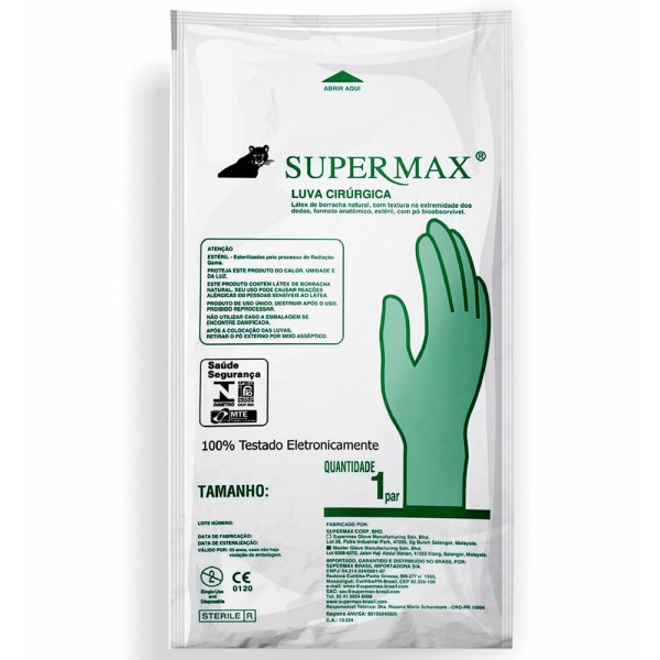 Luva Cirurgica Supermax Estéril 8,0