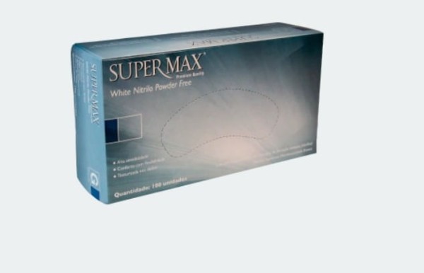 Luva nitrílica white Tam P L012035  V 01/06/28 Supermax