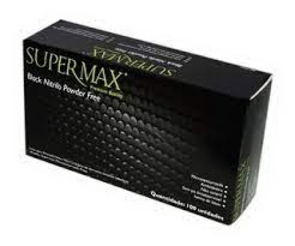 Encontraproduto.com.br - Luva Supermax Nitrilo Black Tamanho M - 100un