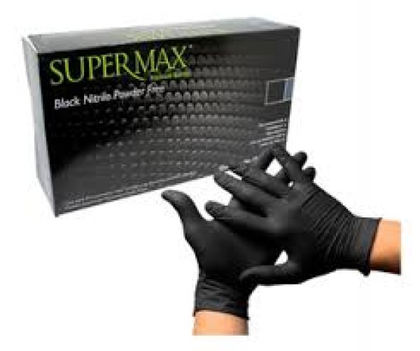 Encontraproduto.com.br - Luva Supermax Nitrilo Black Tamanho M - 100un