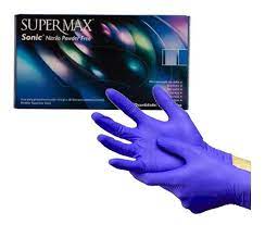 Encontraproduto.com.br - Luva de Procedimento Nitrílica Sonic Sem Pó Azul com 100 - Supermax
