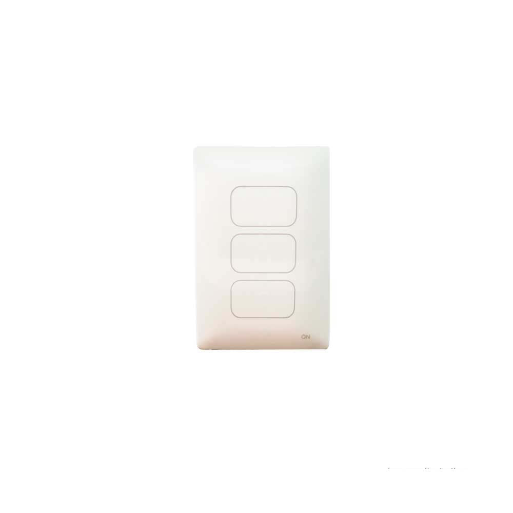 Interruptor One Touch 4x2 PAD simples triplo branco ON