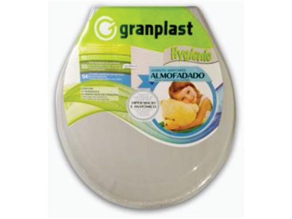 Assento Sanitário Cinza Granplast