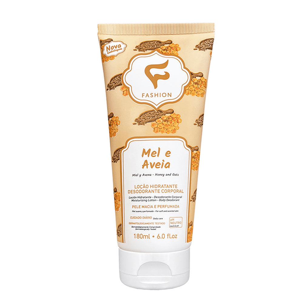 Loção Hidratante Corporal Mel E Aveia Fashion 180ml