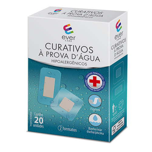 Encontraproduto.com.br - Curativos À Prova DÁgua Ever Care 20 Unidades
