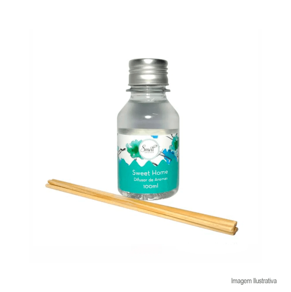 Encontraproduto.com.br - Mini difusor de aromas com palito 100ml sweet home - smell aromas