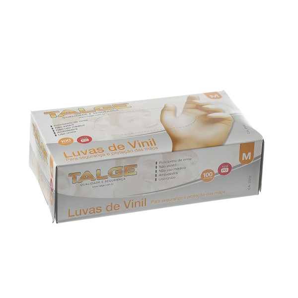Talge Luva Vinil Sem Talco P C/100 Unid.S