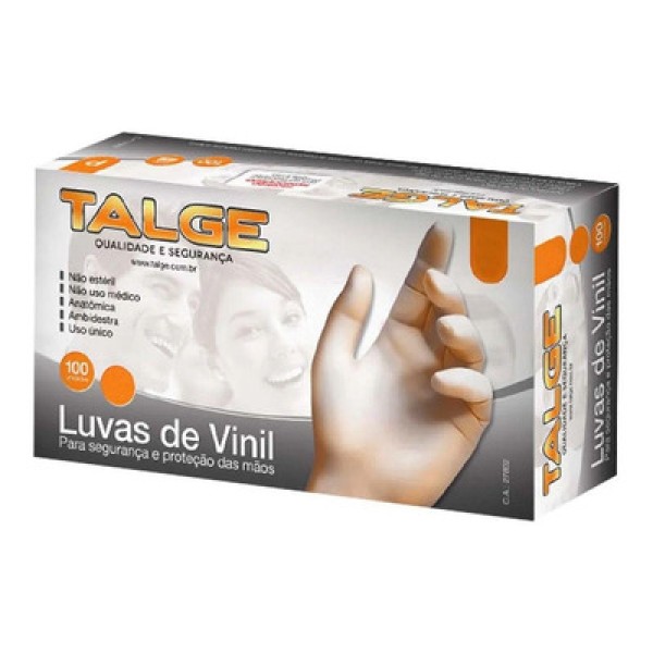 Encontraproduto.com.br - Talge Luva Vinil Sem Talco M C/100 Unid.S