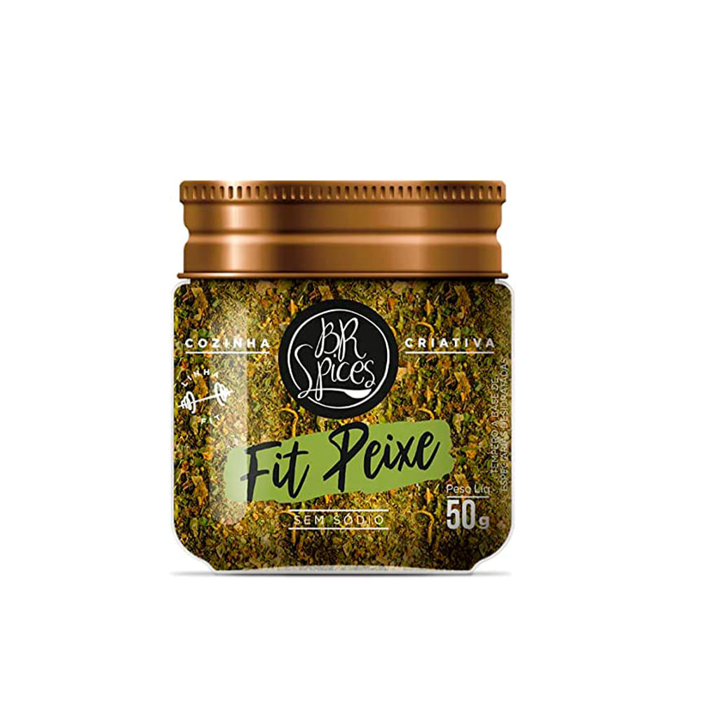 Encontraproduto.com.br - Tempero Fit para Peixe Zero Sódio BR Spices  Pote 50g