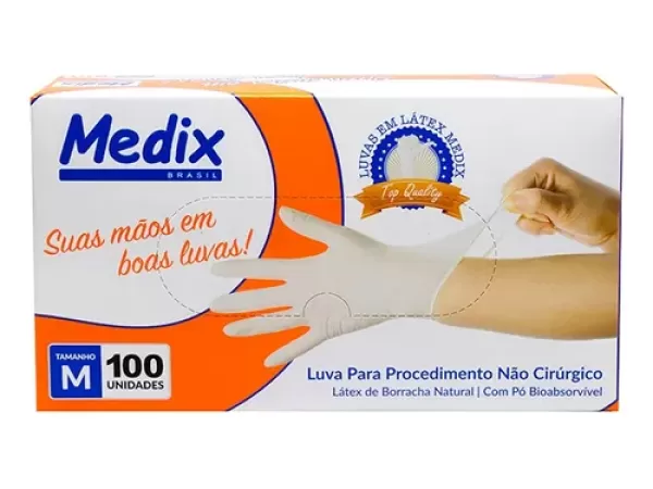 Luvas Para Procedimento Látex Pequena 100 Unid