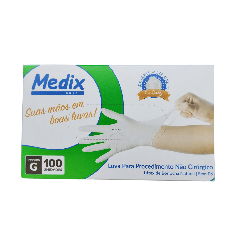 Encontraproduto.com.br - Luva Látex sem Pó G CA 44799 com 100 unidades Medix