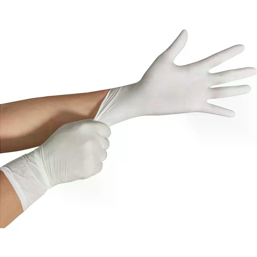 Encontraproduto.com.br - Luva de Látex Descartável Com Pó cor Natural Ambidestra M Cx/100. Para uso geral. CA: 41486