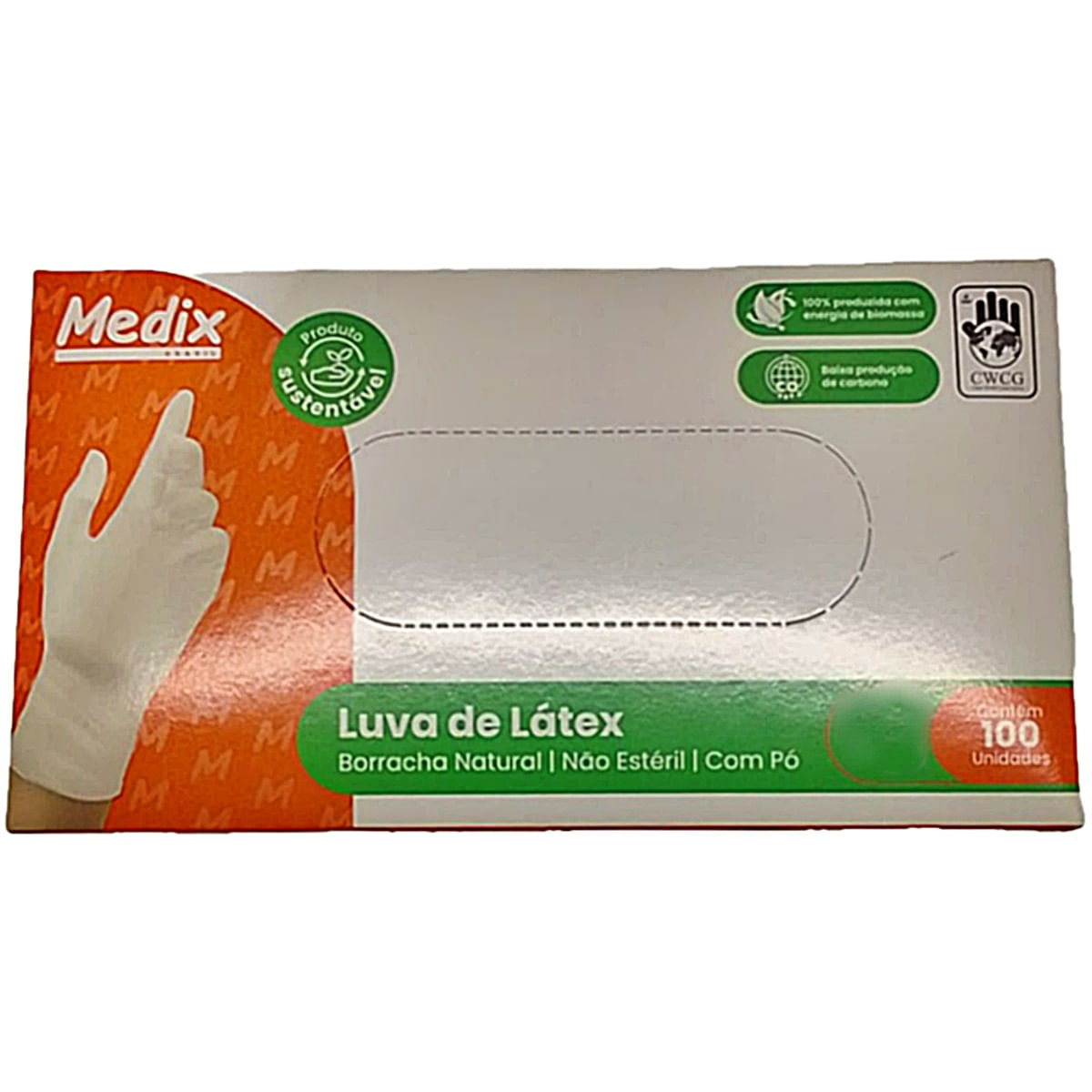 Encontraproduto.com.br - Luva de Látex Descartável Com Pó cor Natural Ambidestra M Cx/100. Para uso geral. CA: 41486