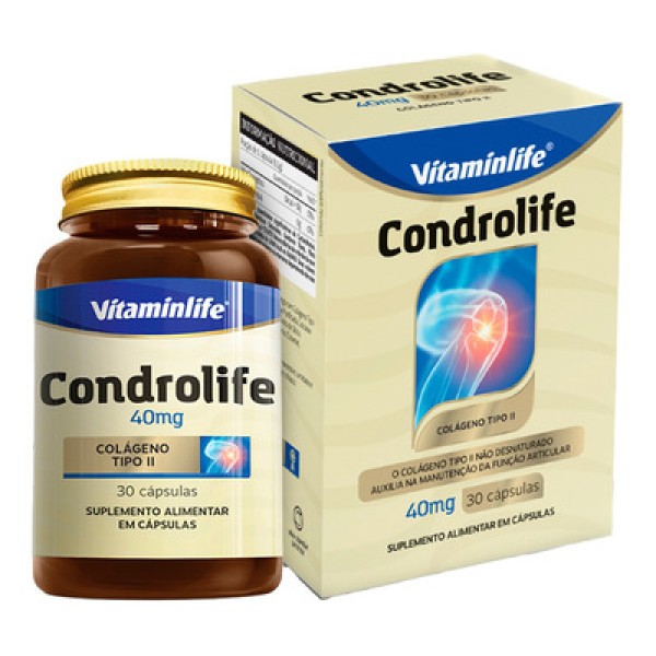 Colágeno Tipo II (400mg) Condrolife 30 Cápsulas - Vitaminlife