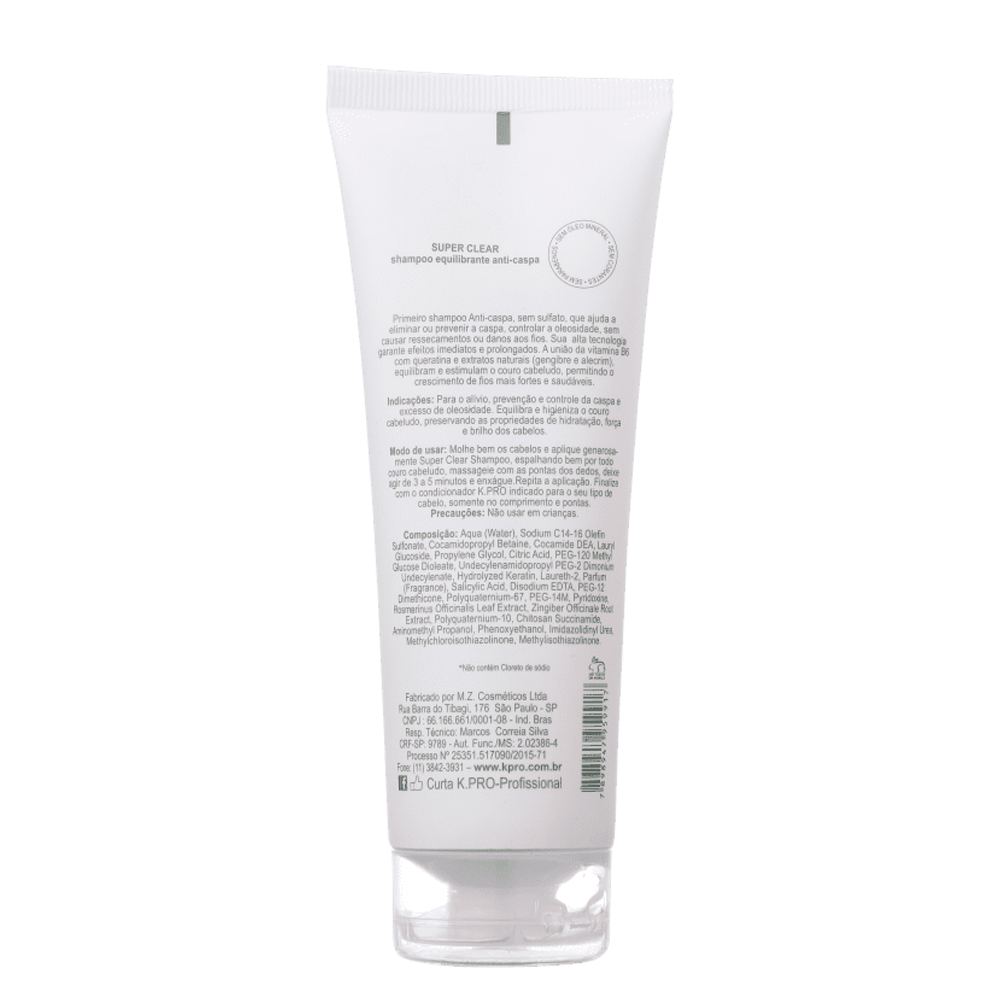 Encontraproduto.com.br - Shampoo Anticaspa K.Pro Linha Super Clear 240ml