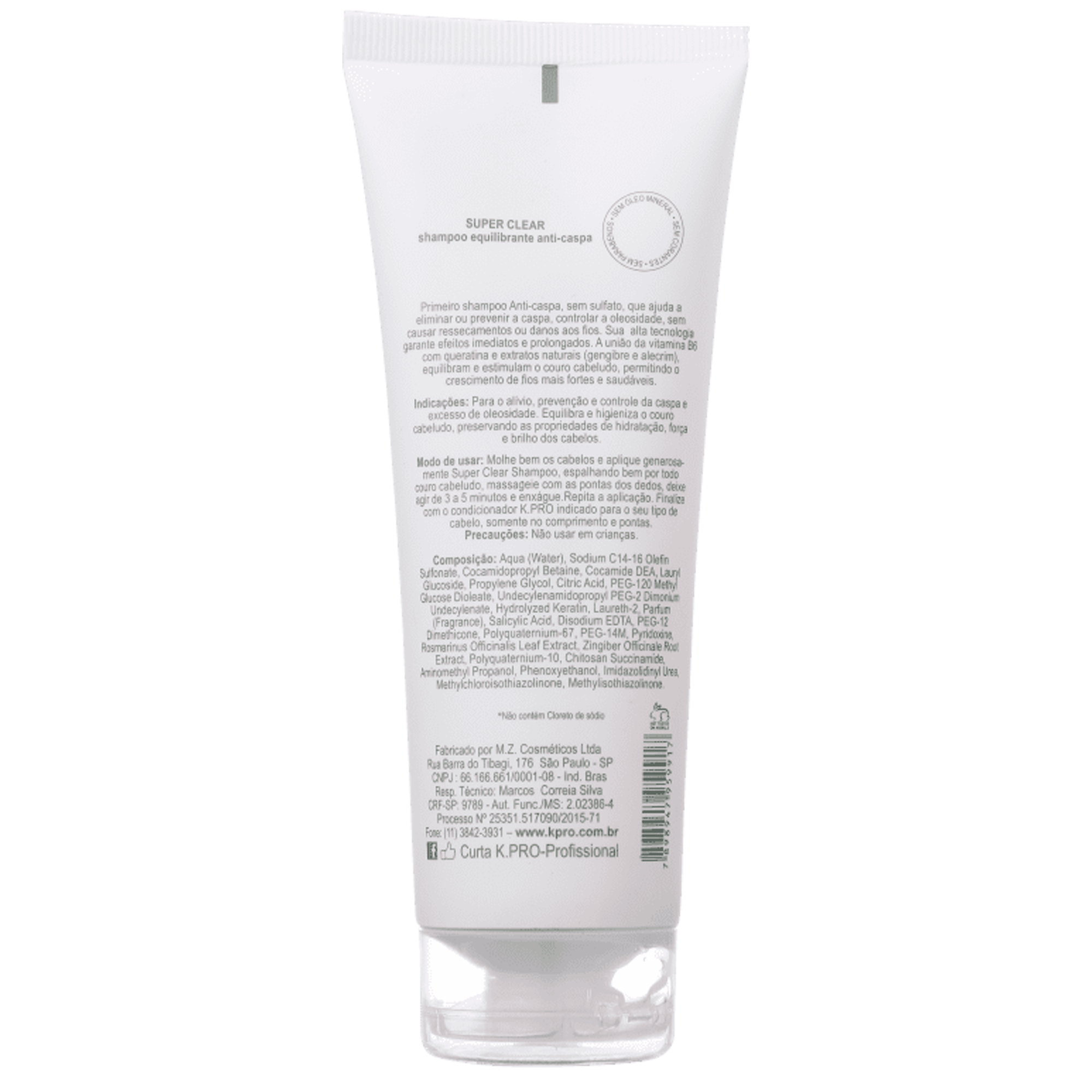 Encontraproduto.com.br - Shampoo Anticaspa K.Pro Linha Super Clear 240ml