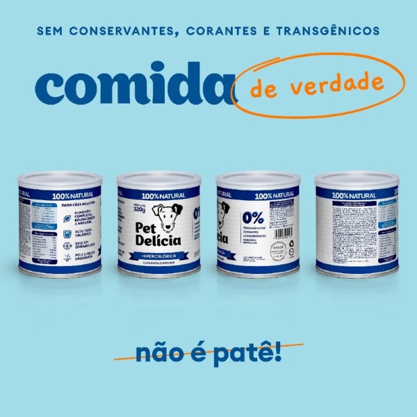 Encontraproduto.com.br - Ração Úmida Pet Delícia Cães Hipercalórica