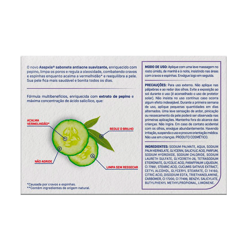 Encontraproduto.com.br - SABONETE ASEPXIA ADSTRINGENTE CREMOSO  90G