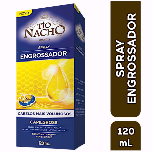 Encontraproduto.com.br - Tônico Spray Antiqueda Tio Nacho Engrossador - 120ml