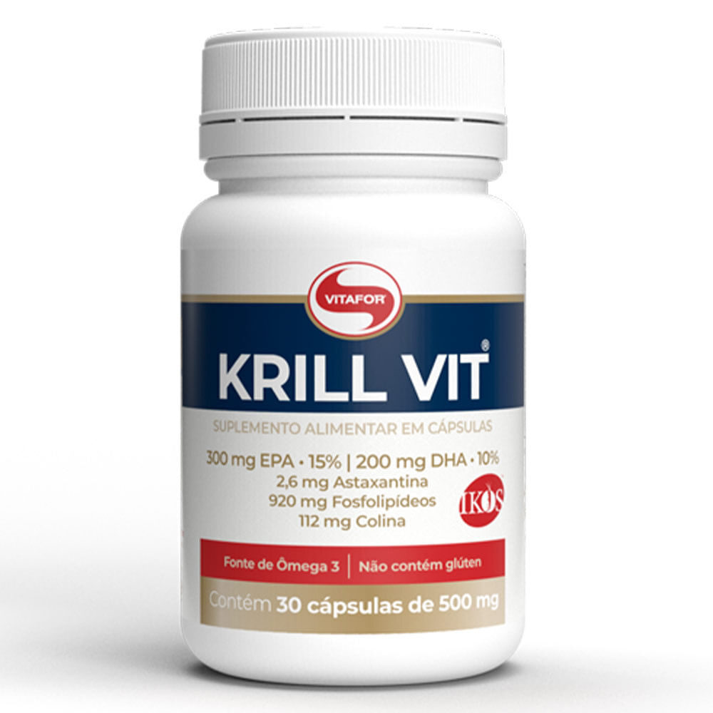 Encontraproduto.com.br - Krill Vit - Óleo de Krill (500mg) 30 Cápsulas - Vitafor