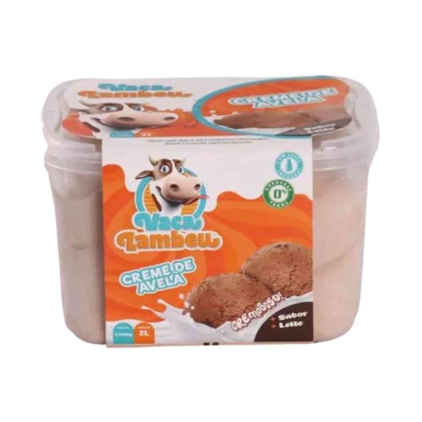 Encontraproduto.com.br - Sorvete Cremoso VACA LAMBEU Sabor Creme com Avelã 2L