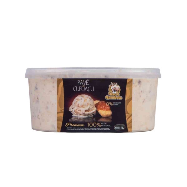 Encontraproduto.com.br - Sorvete VACA LAMBEU com Pavê de Cupuaçu Pote 1L
