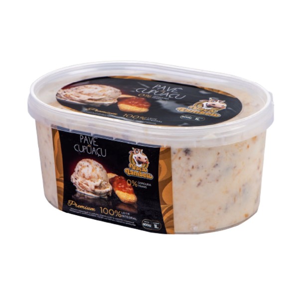 Encontraproduto.com.br - Sorvete VACA LAMBEU com Pavê de Cupuaçu Pote 1L