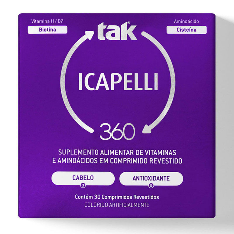 Encontraproduto.com.br - Icapelli Tak 360 30 comprimidos
