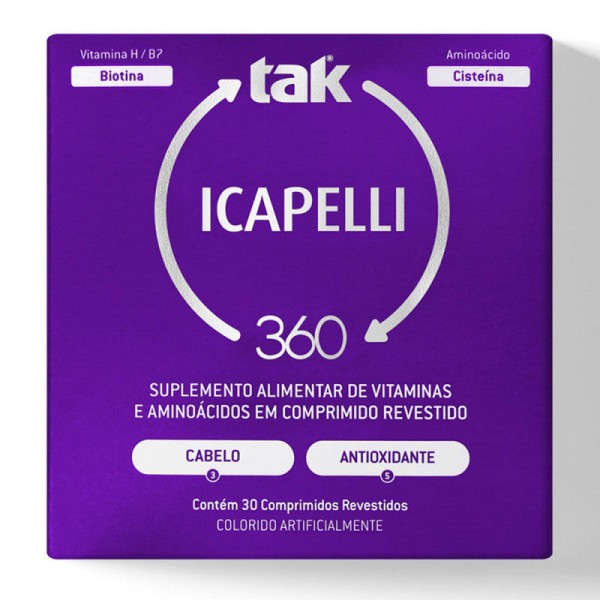 Encontraproduto.com.br - Icapelli Tak 360 30 comprimidos