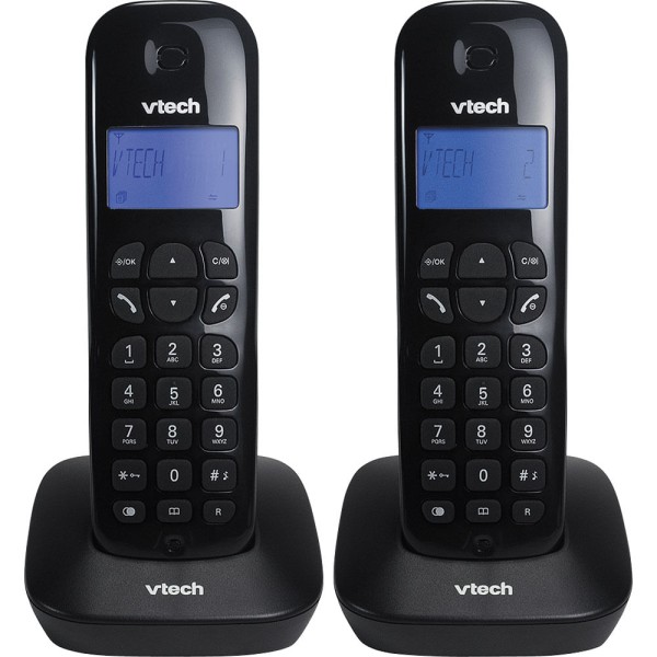 Telefone sem Fio ID com Ramal Vtech VT680MRD2 Preto