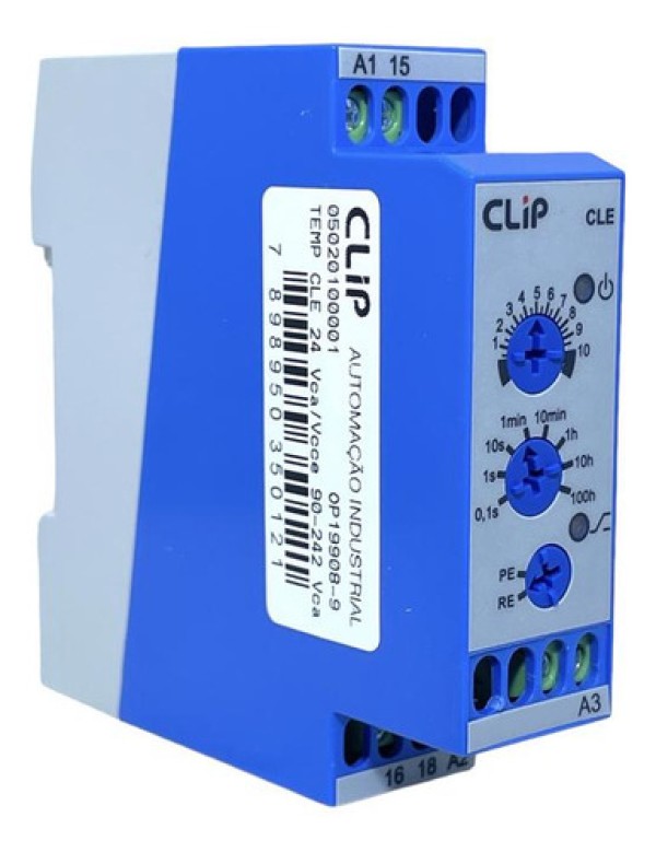 Temporizador Retardo Ou Pulso Na Energ. 24-242vca/vcc Cle