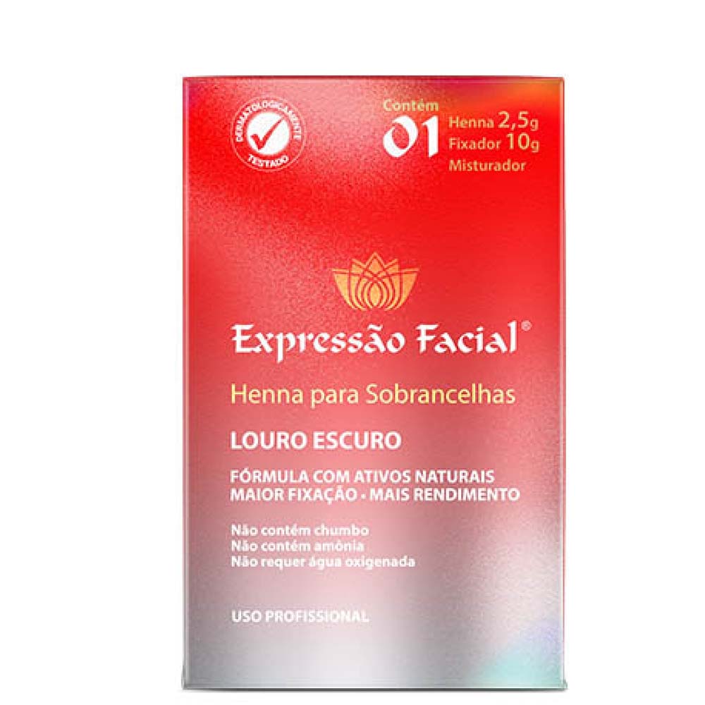 Henna Para Sobrancelha Louro Escuro Expressão Facial