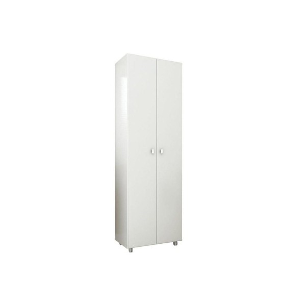 Encontraproduto.com.br - Armário Multiuso Lavanderia AM3101 c/ 2 Portas c/ Rodízios Branco - Tecno Mobili