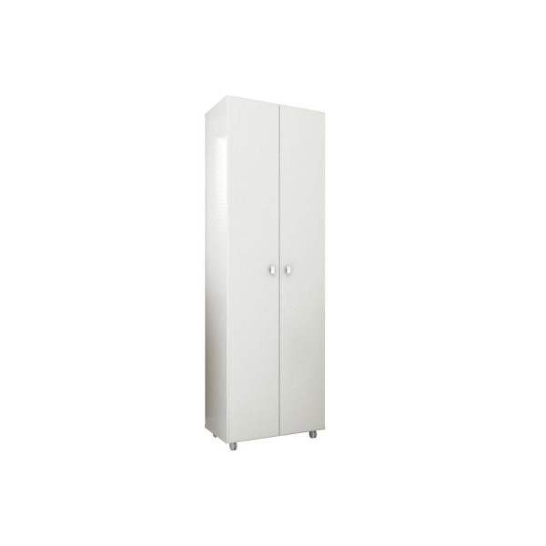 Encontraproduto.com.br - Armário Multiuso Lavanderia AM3101 c/ 2 Portas c/ Rodízios Branco - Tecno Mobili
