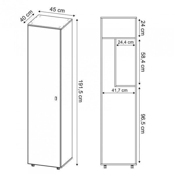 Encontraproduto.com.br - Armário Multiuso 1 Porta AM3100 Tecno Mobili
