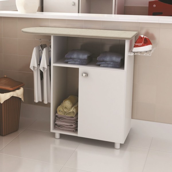 Encontraproduto.com.br - Tábua de Passar 1 Porta 1 Cabideiro 2 Nichos Tecno Mobili TP3010