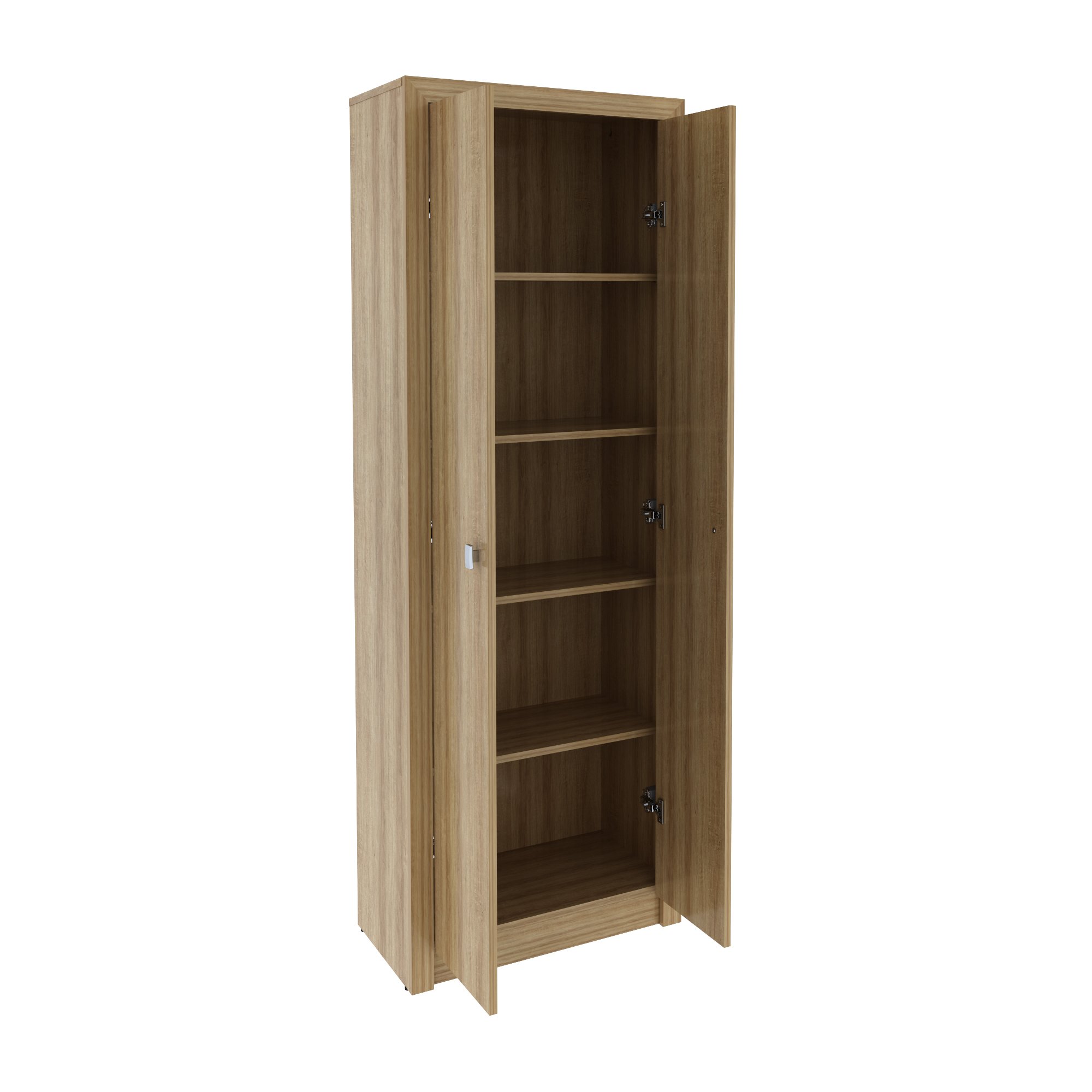Encontraproduto.com.br - Armário Multiuso com 2 Portas e 4 Prateleiras - Amêndoa