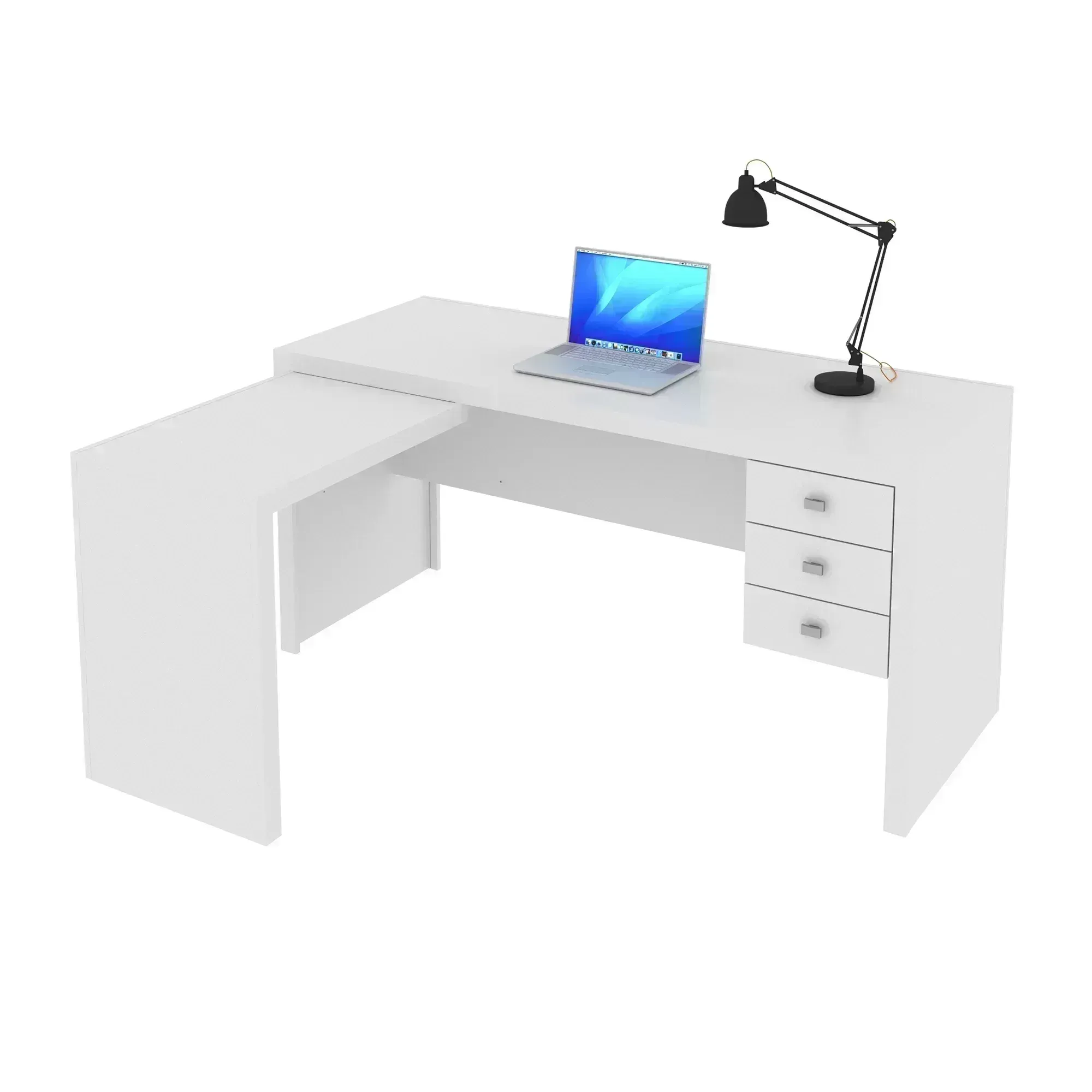 Encontraproduto.com.br - Mesa para Computador 3 Gavetas ME4106 Tecno mobili