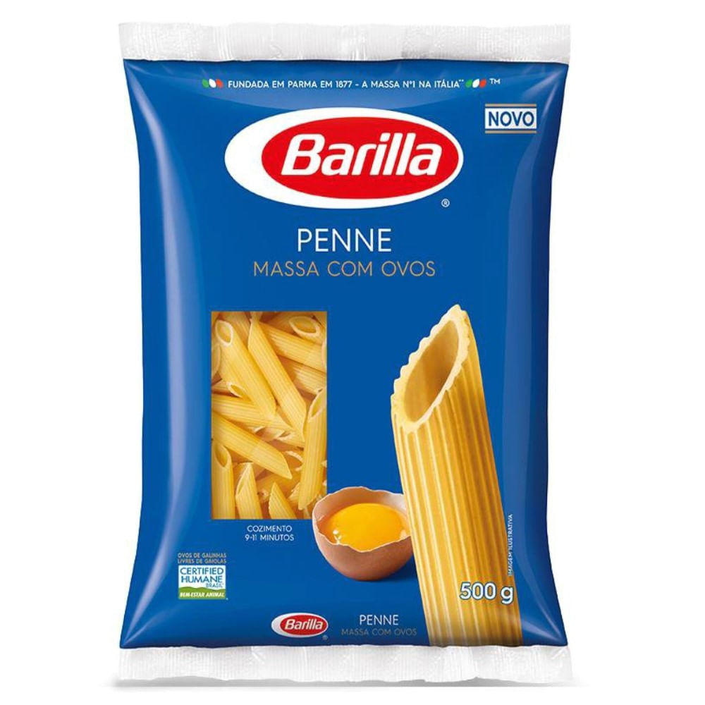 Encontraproduto.com.br - Macarrão com Ovos Barilla Penne Pacote com 500g