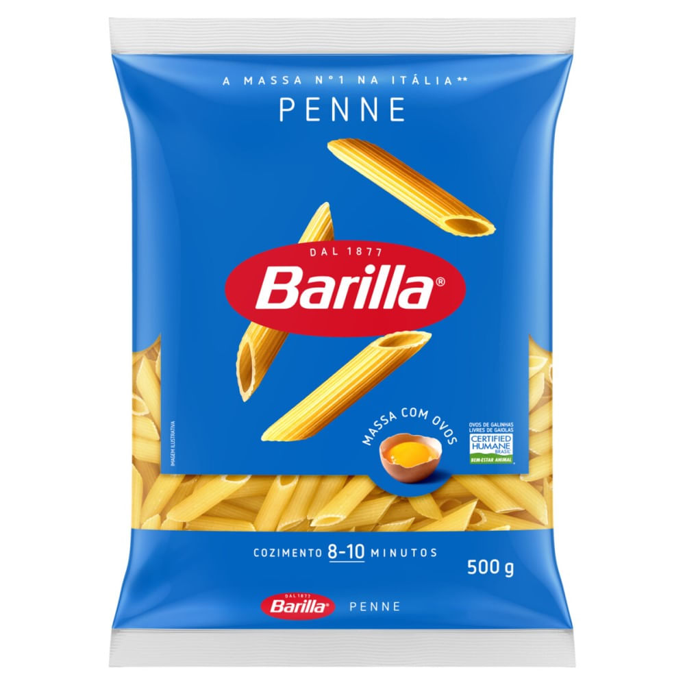 Encontraproduto.com.br - Macarrão com Ovos Barilla Penne Pacote com 500g