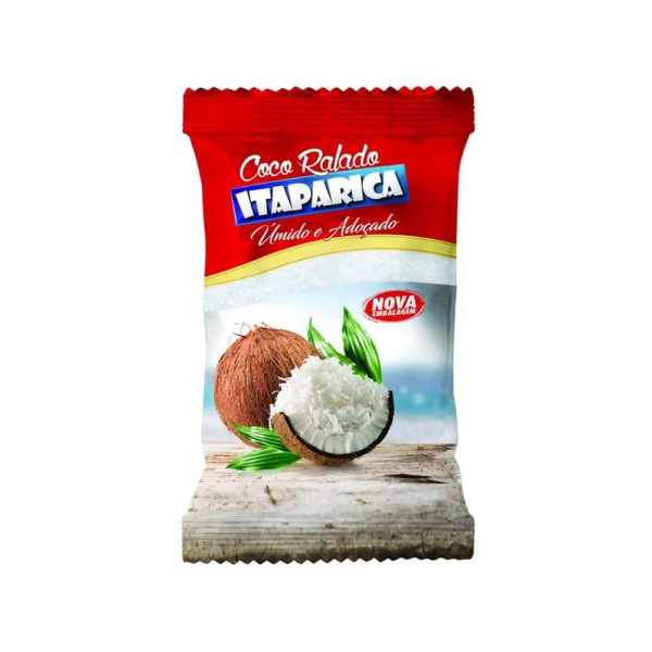 Encontraproduto.com.br - Coco Ralado ITAPARICA Úmido e Adoçado Pacote 50g