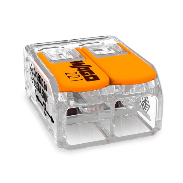 Encontraproduto.com.br - Conector de Emenda Chuveiro 41A 2 Polos Flowpack Wago