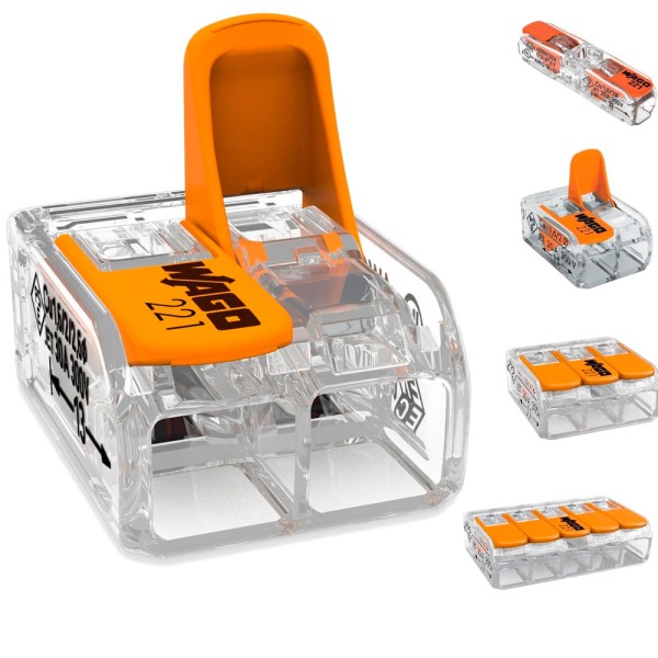 Encontraproduto.com.br - Conector de Emenda Chuveiro 41A 2 Polos Flowpack Wago