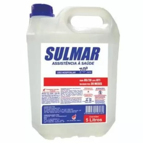 Limpeza Sulmar Alcool Liq 70º C/5 Litros