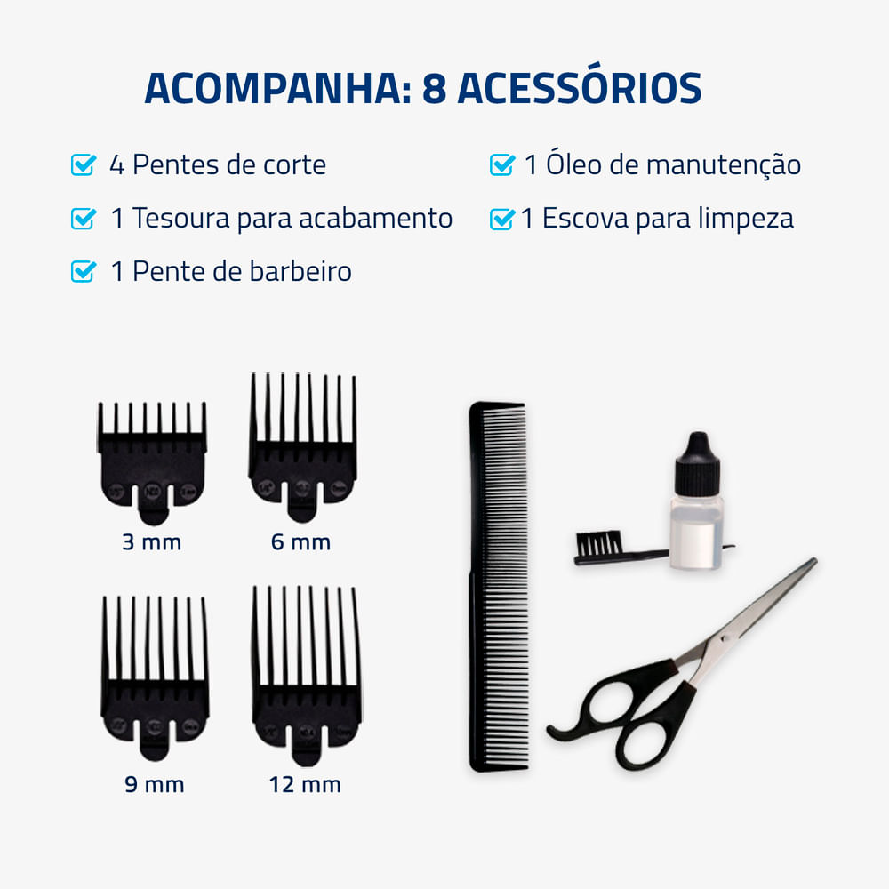 Encontraproduto.com.br - Máquina De Cortar Cabelo Mondial Hair Stylo 220v