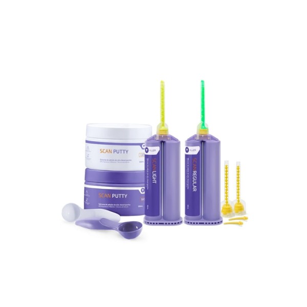 Encontraproduto.com.br - Kit Combo Silicone de Adição Scan Putty e Scan Light e Regular - Yller